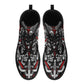 Gothic grim reaper leather boots, Halloween Skeleton skull boots, Wings skull boots Horror skull punisher leather skull boots shoes sneakers