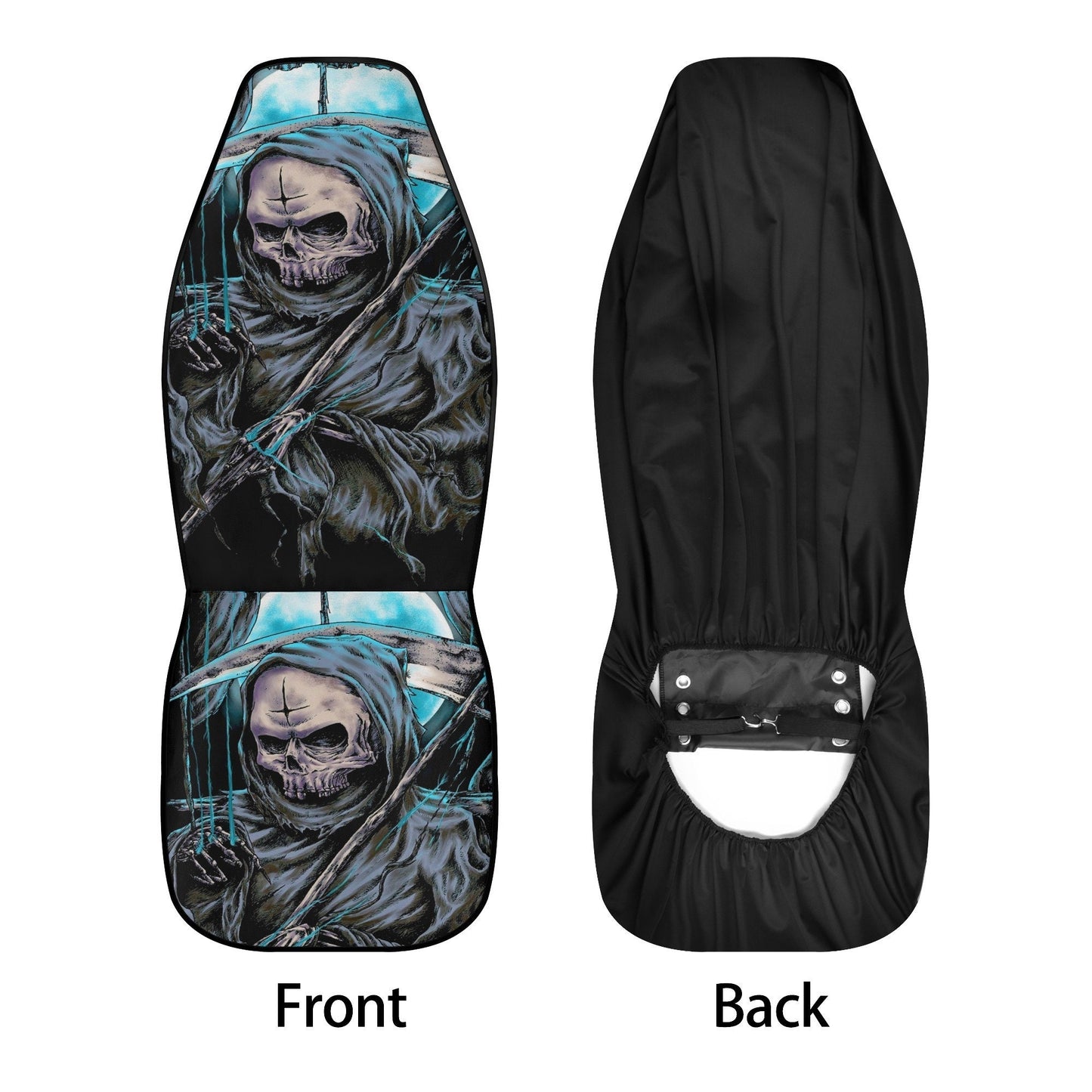 Gothic skull Car Seat Cover mat Grim reaper skull seat cover mat for car Halloween skull skeleton seat protector cover mat protector for car