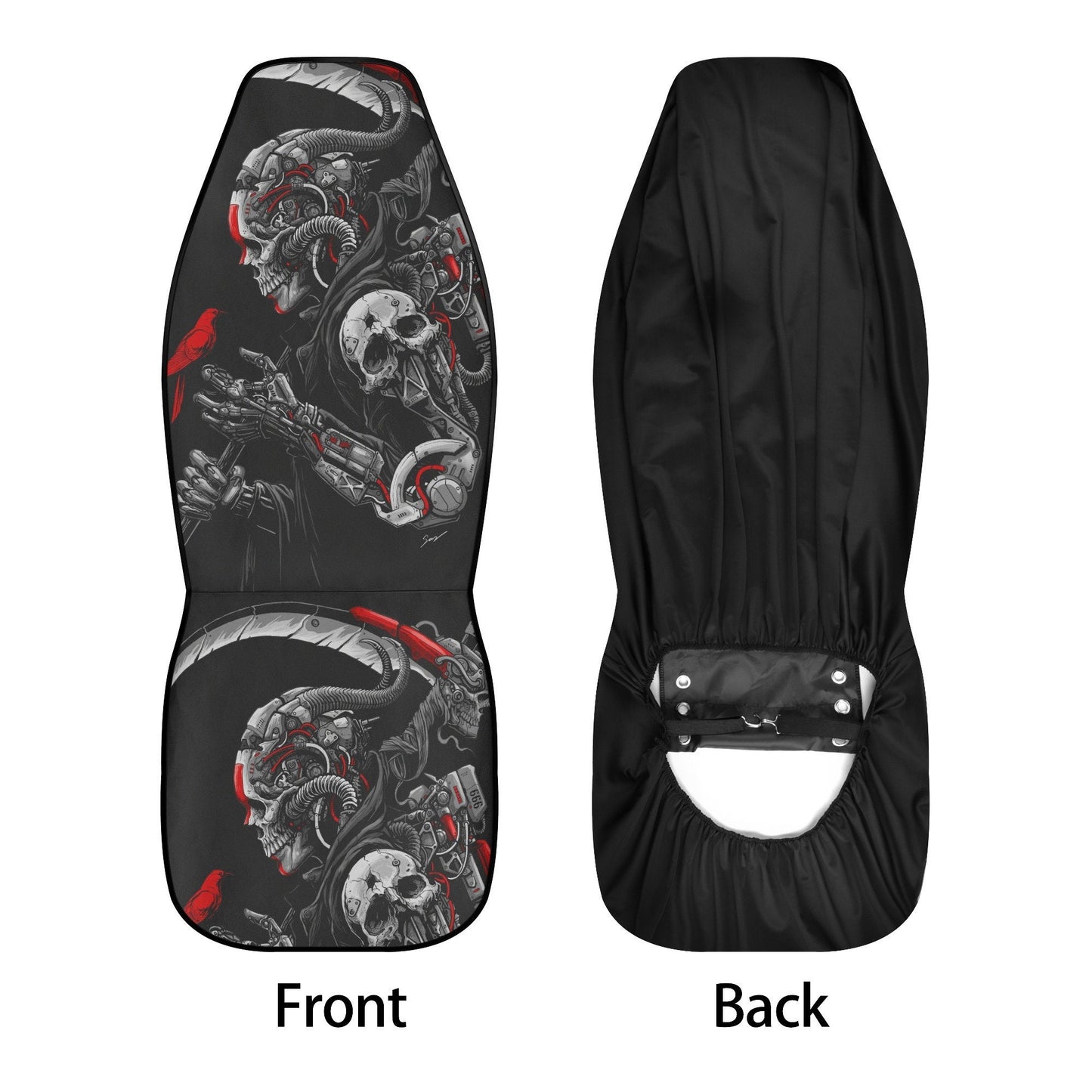 Halloween skull Car Seat Cover mat, Gothic skull seat cover mat for car Grim reaper skull seat cover skull car mat, skull seat cover for car