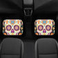 Sugar skull seat cover for car, day of the dead car seat cover car mat, Calaveras mexican skull car seat protector skull seat cover for car