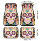 Sugar skull seat cover for car, day of the dead car seat cover car mat, Calaveras mexican skull car seat protector skull seat cover for car
