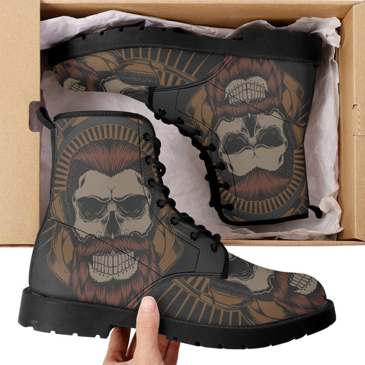 Gothic grim reaper leather boots, Halloween Death skull boots, Christmas skull boots, Horror skull punisher leather skull evil boots shoes