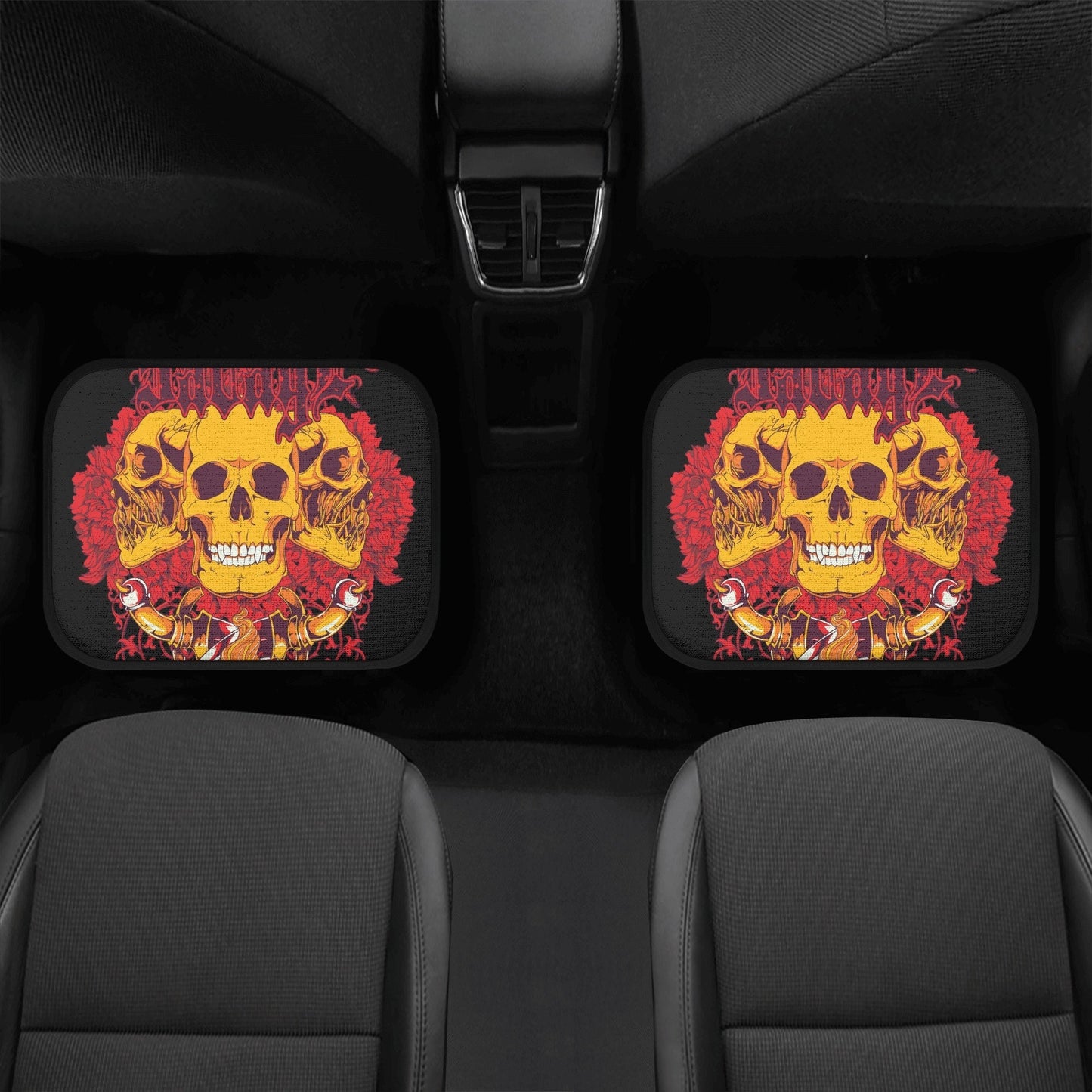 Halloween Car Seat Cover skull car mat, Skeleton skull seat cover mat for car, Gothic skull seat cover mat for car, ghost car seat cover