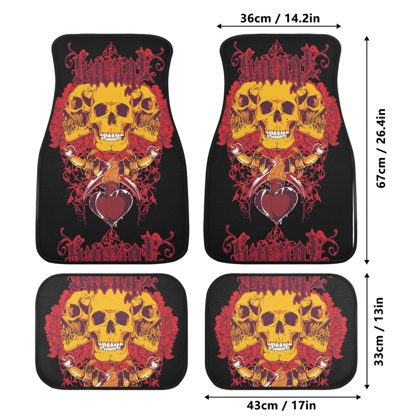 Halloween Car Seat Cover skull car mat, Skeleton skull seat cover mat for car, Gothic skull seat cover mat for car, ghost car seat cover