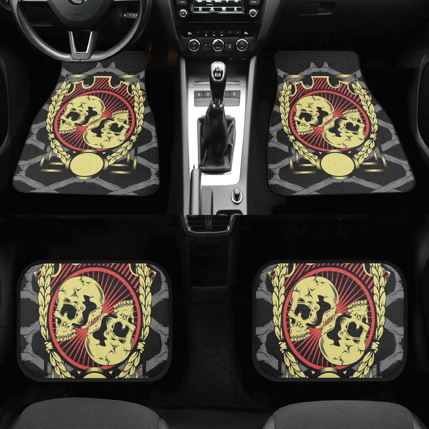 Grim reaper Car Seat Cover skull car mat Halloween skull seat cover mat for car Flaming skull seat cover mat for car, ghost car seat cover