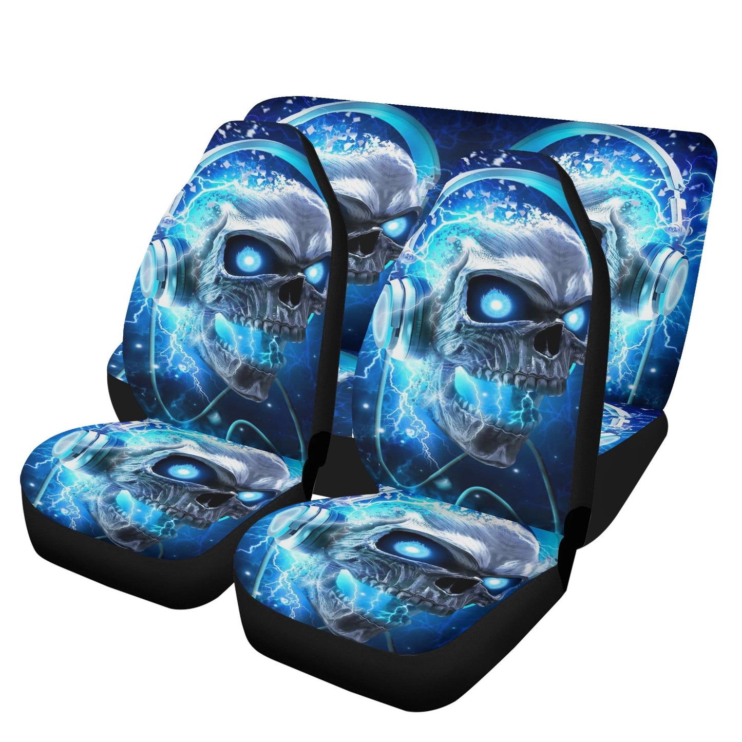 Flaming skull Car Seat Cover skull car mat Halloween skull seat cover mat for car skull in fire seat cover mat for car, ghost car seat cover