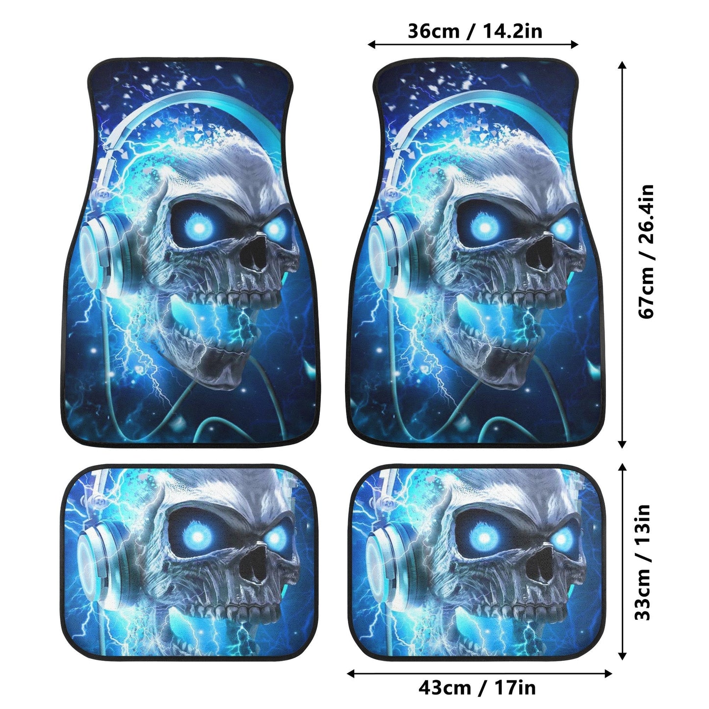 Flaming skull Car Seat Cover skull car mat Halloween skull seat cover mat for car skull in fire seat cover mat for car, ghost car seat cover