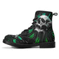 Gothic grim reaper leather boots, Halloween Goth skull boots, Christmas skull boots, Horror skull punisher leather skull evil boots shoes