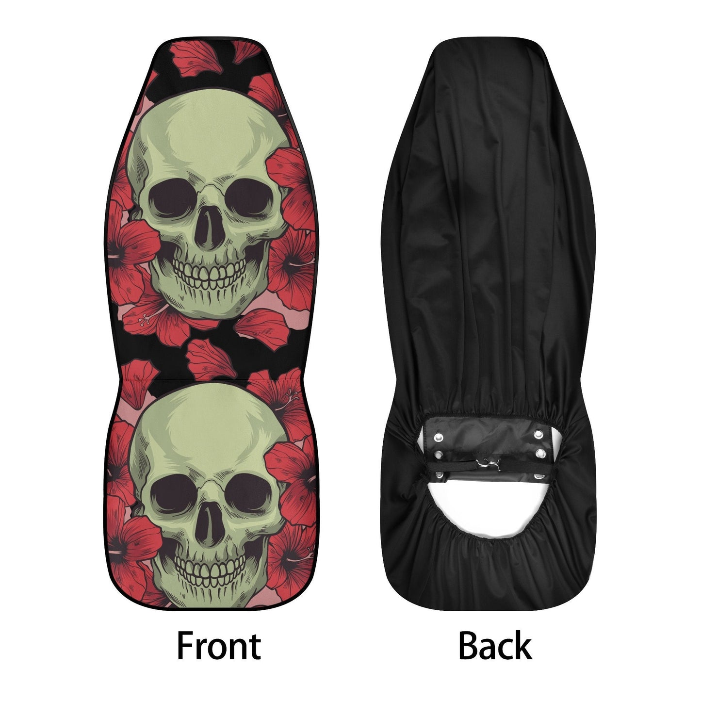 Floral skull seat cover for car, Day of the dead skull Seat Covers mat for car skull seat cover rug mat for car floral skull car seat covers