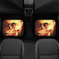 Fire skull seat cover for car, Flaming skull Seat Covers mat for car skull seat cover, skull rug mat for car, skull in fire car seat covers