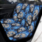 Flaming skull seat cover for car, Day of the dead skull Seat Covers mat for car skull seat cover rug mat for car floral skull car seat cover