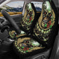 Awesome skull seat cover for car, Day of the dead skull Seat Covers mat for car skull seat cover rug mat for car floral skull car seat cover