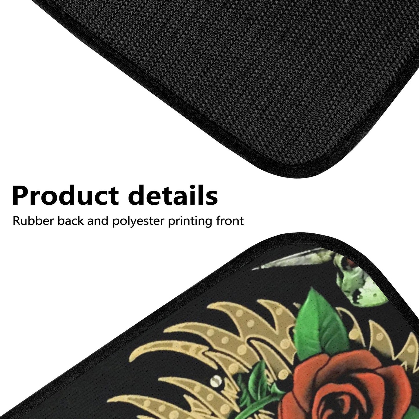 Awesome skull seat cover for car, Day of the dead skull Seat Covers mat for car skull seat cover rug mat for car floral skull car seat cover