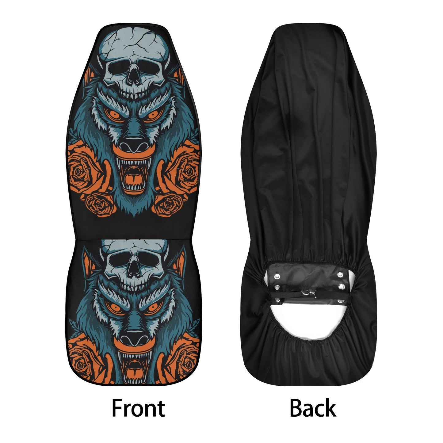 Wolf skull seat cover for car, grim reaper skull Seat Covers mat for car skull seat cover rug mat for car Wolf skeleton skull car seat cover