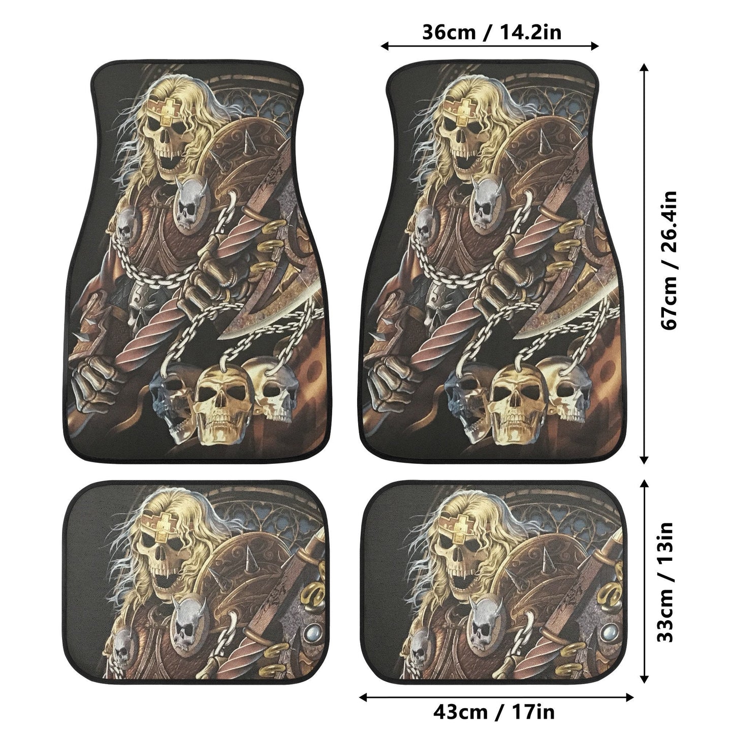 Reaper skull seat cover for car, grim reaper skull Seat Covers mat for car skull seat cover rug mat for car, skeleton skull car seat cover