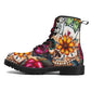 Day of the dead floral leather boots, sugar skull boots for men women, candy skull boots for women men, skull men's boots calaveras boots