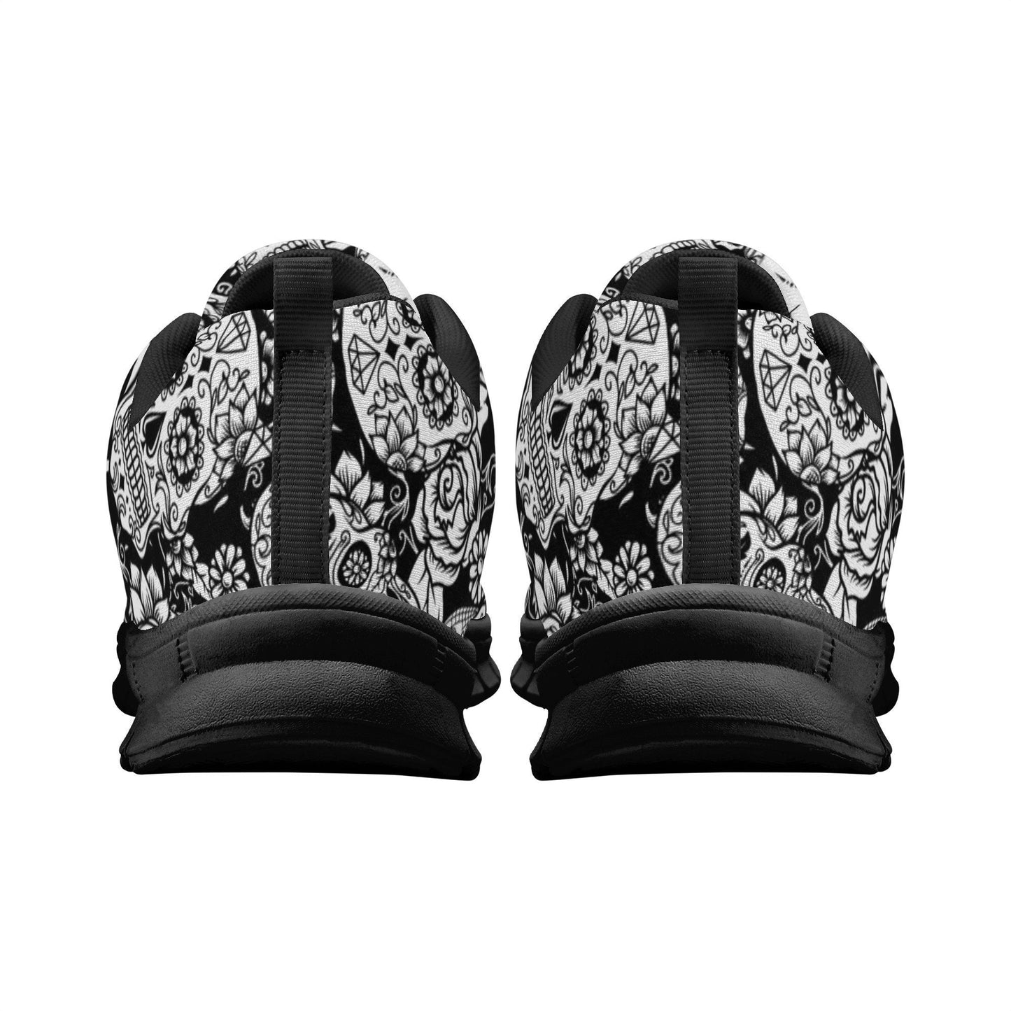 Sugar skull sneakers shoes, Candy skull running shoes, Day of the dead Mexican skull sneaker running shoes, sugar skull gothic running shoes