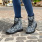 Cany sugar skull leather boots, Mexican skull boots, Dia de los muertos sugar skull boots for women men, skull men boots gothic women boots