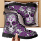 Day of the dead skull leather boots, Sugar skull boots, Dia de los muertos sugar skull boots for women, skull men boots gothic women boots