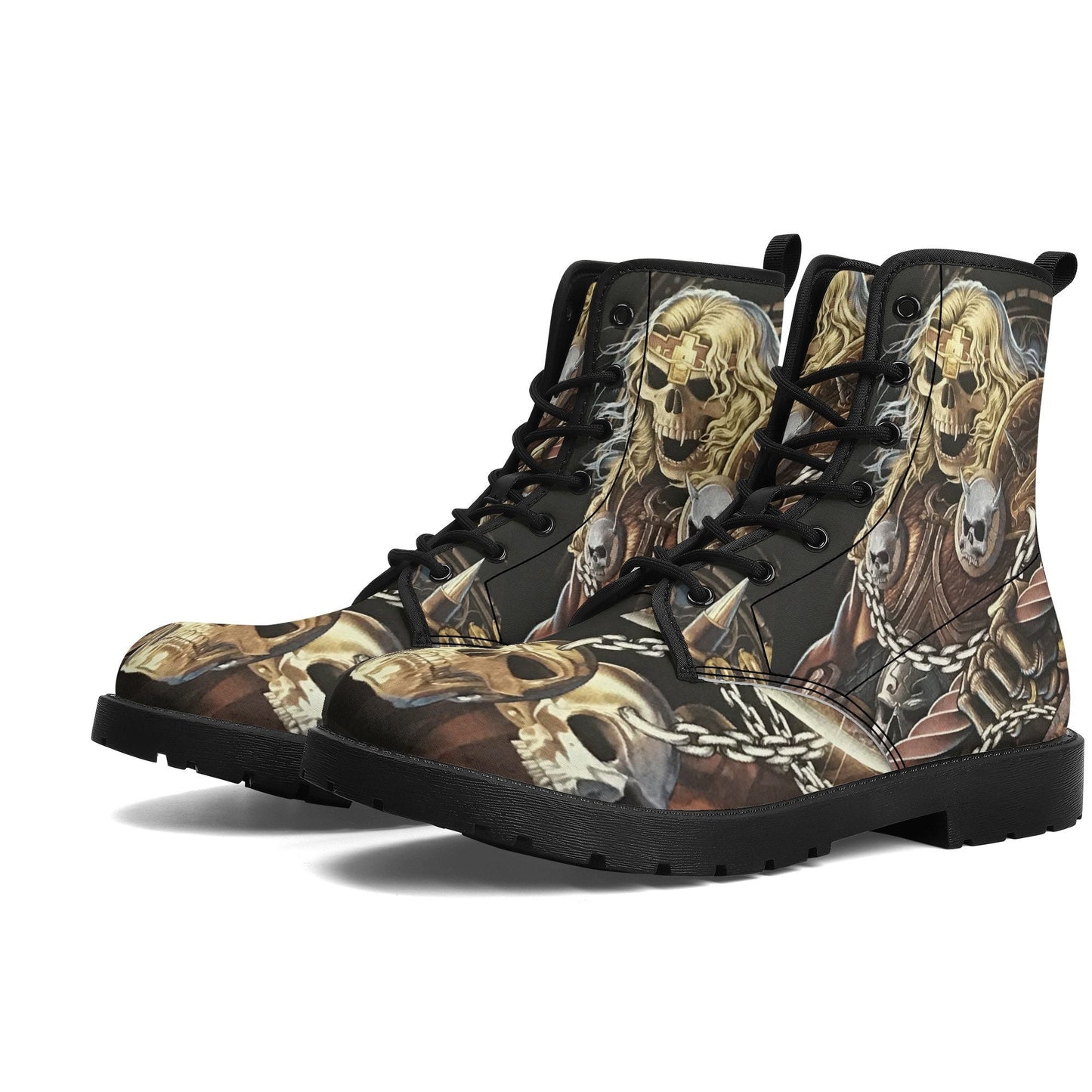 Grim reaper evils skull boots for men women, Horror punisher skull women boots skeleton boots, Death punisher leather boots shoes sneakers