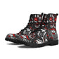 Biker Motorcycle skull leather boots, Gothic skull boots, Halloween skeleton skull boots for women, skull boots for men, gothic women boots