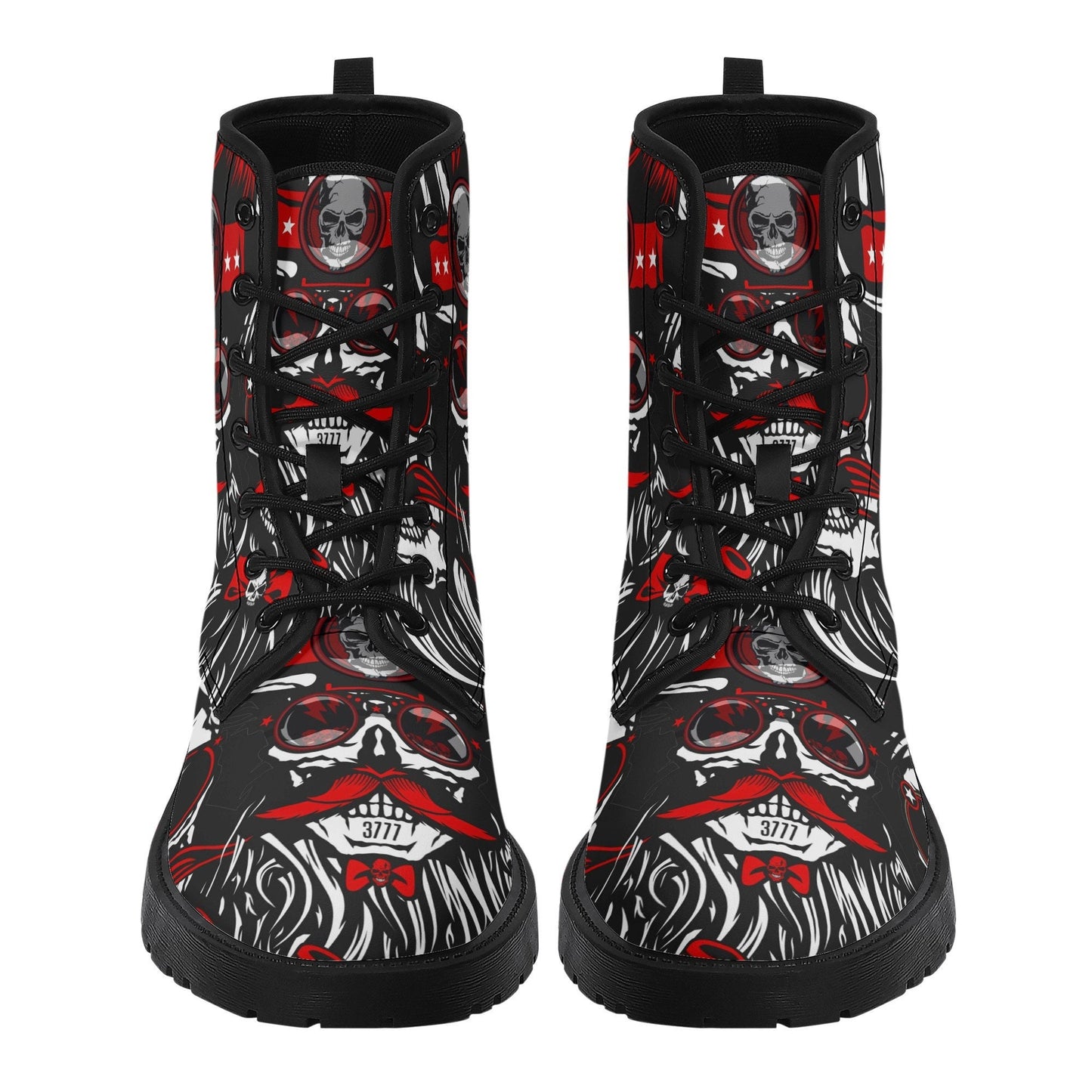 Biker Motorcycle skull leather boots, Gothic skull boots, Halloween skeleton skull boots for women, skull boots for men, gothic women boots