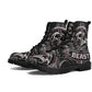 Beast skull leather boots, Skeleton skull boots for men, Grim reaper skull boots for men biker, skull boots horror skeleton men women boots