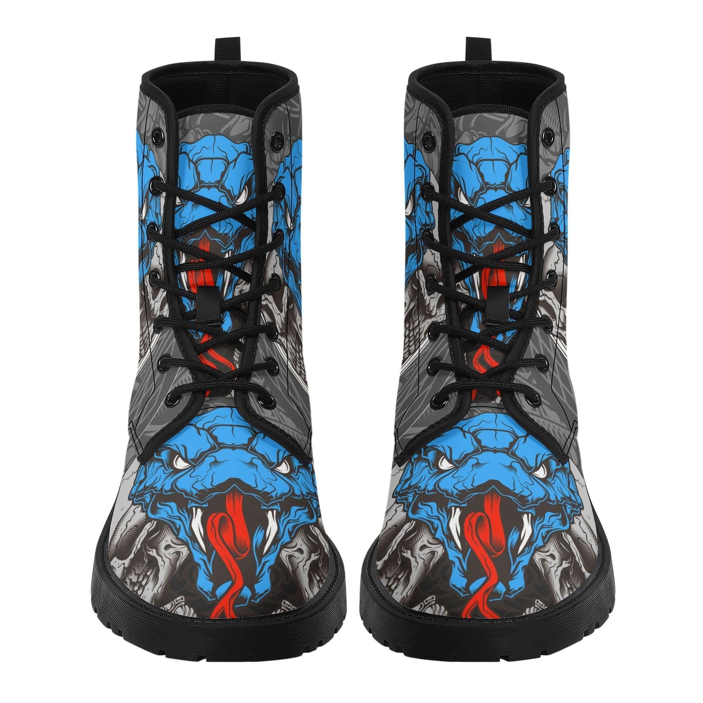 Snake skull leather boots, Skeleton skull boots for men, Grim reaper skull boots, Dragon skull gothic boots horror skeleton men women boots