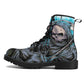 Horror reaper skull boots Streetwear shoes, Gothic punisher skull boots for men women, skeleton men boots, Halloween punisher leather boots
