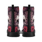 Floral skull boots Streetwear shoes, Gothic punisher skull boots for men women, skeleton men boots, Halloween Christmas skull leather boots