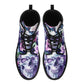 Floral skull skull boots for men women shoes, Flower skeleton boots for men, Skull  Christmas Halloween leather boots for men, Reaper boots