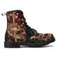 Sword skull grim reaper boots for men women, Gothic skull omen boots skeleton boots Horror rose floral grim reaper leather skull boots shoes