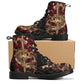 Sword skull grim reaper boots for men women, Gothic skull omen boots skeleton boots Horror rose floral grim reaper leather skull boots shoes
