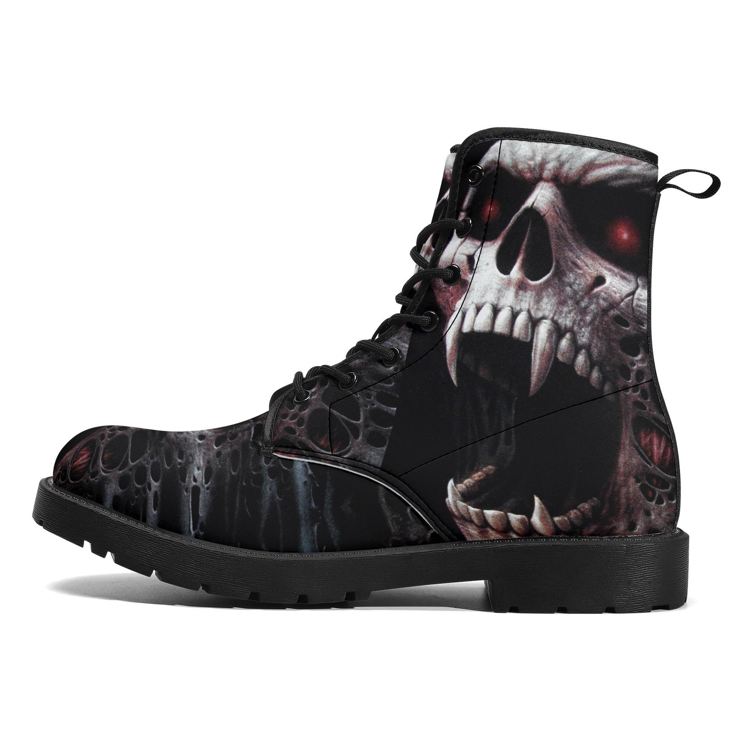 Gothic skull grim reaper boots for men women, Halloween skull gothic women boots skeleton boots, Death grim reaper leather skull boots shoes