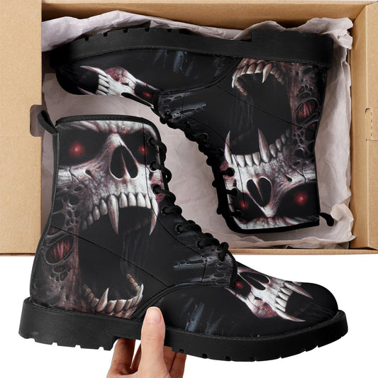 Gothic skull grim reaper boots for men women, Halloween skull gothic women boots skeleton boots, Death grim reaper leather skull boots shoes