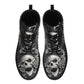 Gothic skull grim reaper boots for men women, Halloween skull gothic women boots skeleton boots Horror grim reaper leather skull boots shoes
