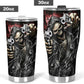 Grim reaper skull tumbler, Goth skull cup mug, skull travel tumbler Gothic skull mug tumbler Motorcycle skull mug grim reaper gothic mug cup