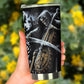Grim reaper skull travel mug, evil tumbler, halloween skull cup, skeleton mug, grim reaper mug, gothic tumbler, gothic skull mug tumler cup