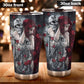 Grim reaper skull girl tumbler mug cup, skull travel tumbler Gothic skull mug tumbler Halloween skull mug tumbler grim reaper mug cup tumblr