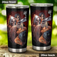 Flame skull travel mug, grim reaper mug, skeleton cup, grim reaper travel mug, flame skull tumbler, flaming skull tumbler, death travel mug