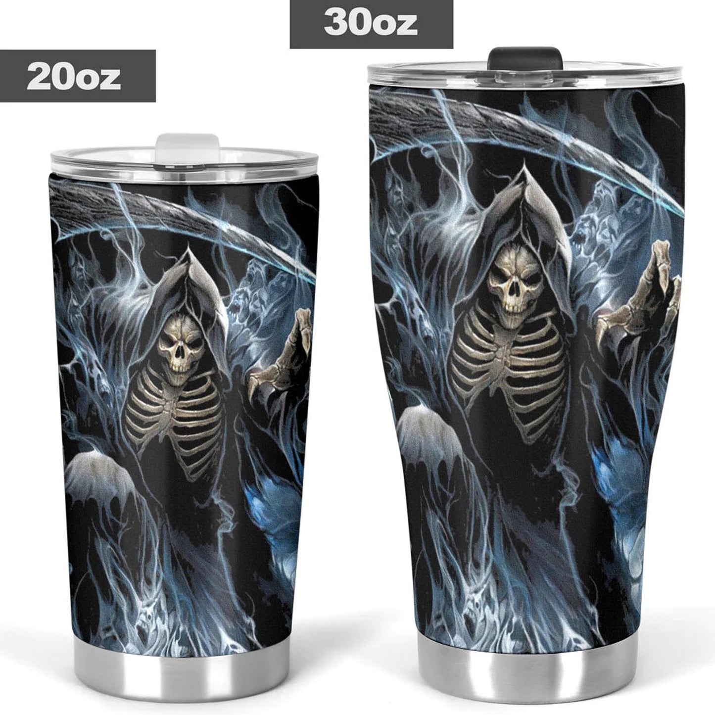 Skull gothic tumbler, flame skull travel mug, christmas cup, rose skull tumbler, skeleton cup, death tumbler skull cup rose skull travel mug