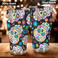Calaveras skull tumblr mug cup, Candy skull cup mug tumbler, sugar skull tumblr mug cup, Day of the dead skull Halloween mug cup tumbler