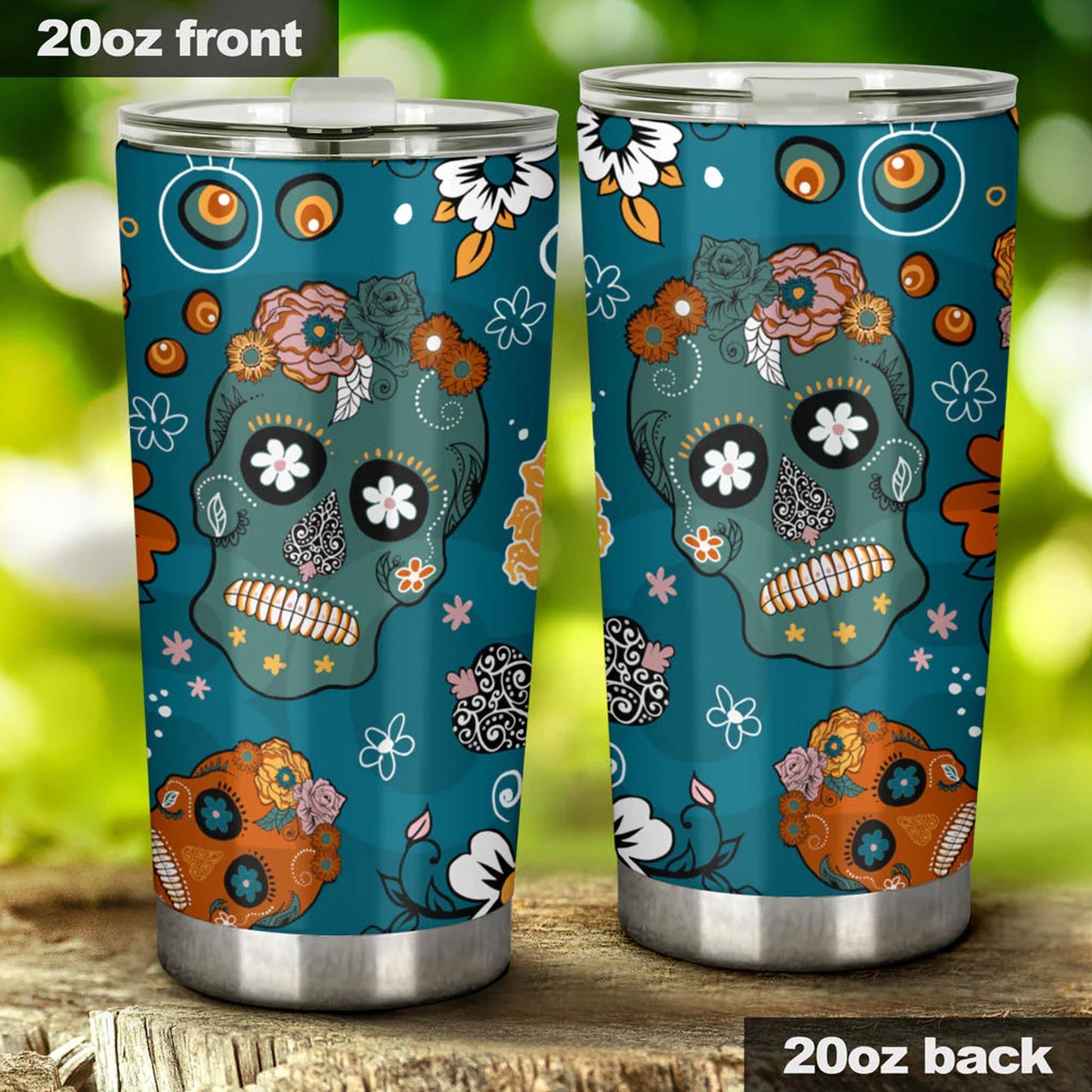 Mexican calaveras skull tumbler mug cup, Candy skull cup mug tumbler, sugar skull tumblr mug cup, skeleton skull Halloween mug cup tumbler