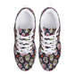 Candy skull sneakers shoes, Sugar skull running shoes, Day of the dead Mexican skull sneaker running shoes, sugar skull gothic running shoes