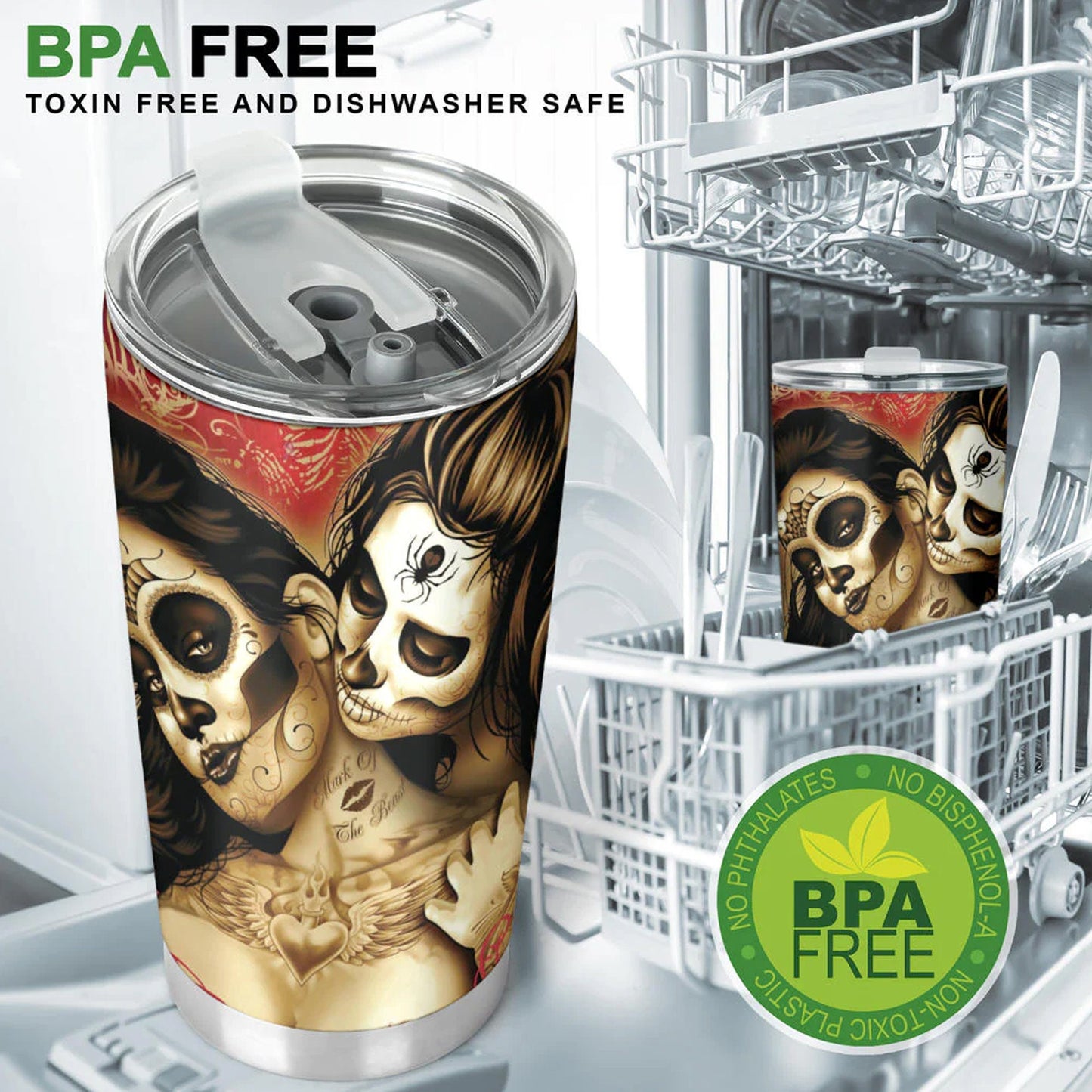 Sugar skull girl tumblr mug cup, Candy skull girl cup mug tumblr, sugar skull tumblr mug cup, Dia de los muertos skull Halloween cup tumbler