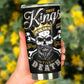 KING skull tumbler mug cup, death skull cup mug, skull travel tumbler Gothic skull mug tumbler reaper skull mug grim reaper gothic mug cup