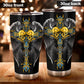 Wing sword skull tumbler, Goth skull cup mug, skull travel tumbler Gothic skull mug tumbler Halloween skull mug grim reaper gothic mug cup