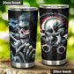 Motorcycle skull tumbler cup, Biker skull cup mug, skull travel tumbler Gothic  skull mug tumbler, grim reaper gothic tumbler cup for biker