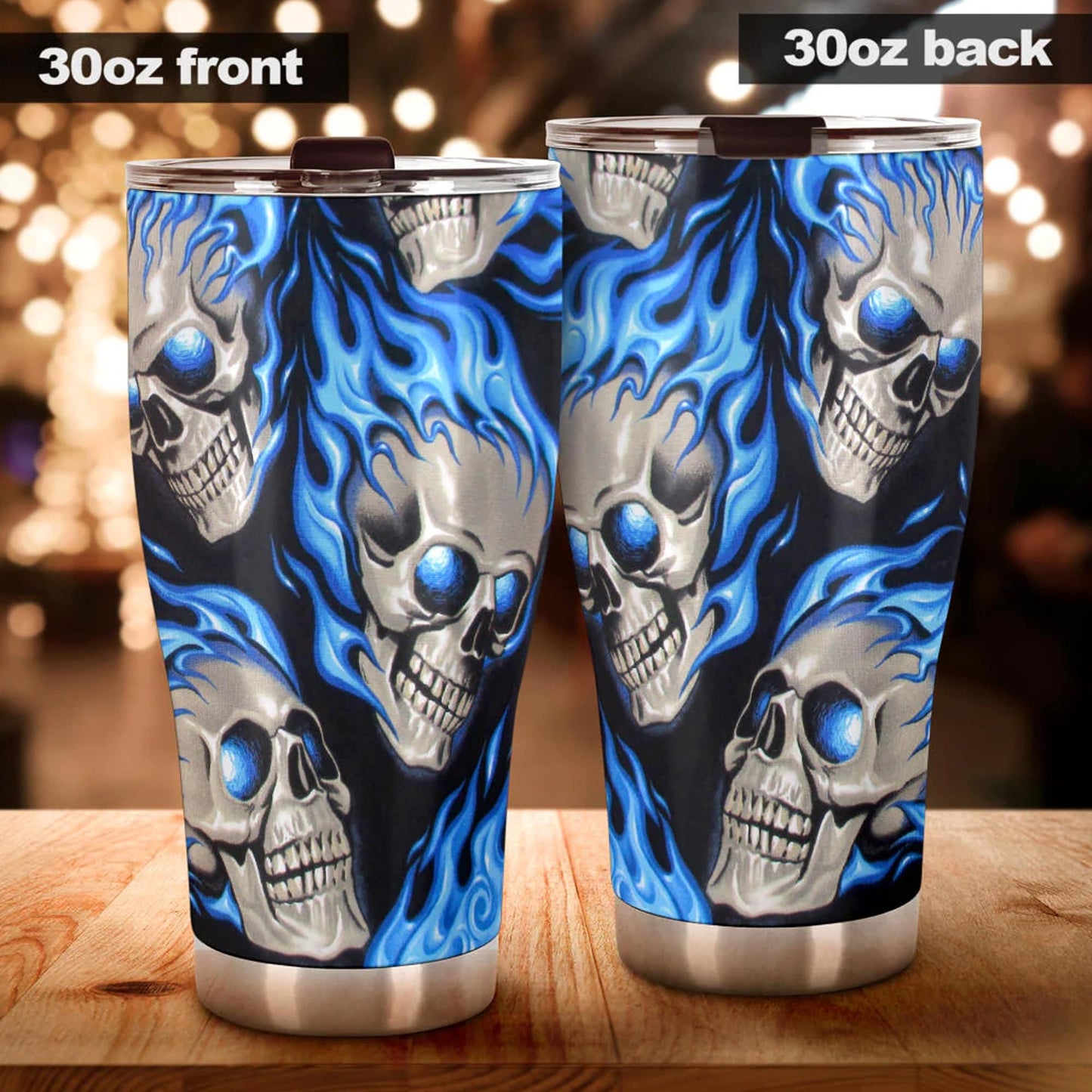 Flame skull tumbler, skull in fire cup mug tumblr skull travel tumbler Gothic skull mug tumbler Flaming skull mug grim reaper gothic mug cup