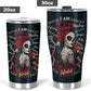 Sugar skull girl tumbler cup, dia de los muertos skull girl mug tumblr, candy skull tumbler mug cup Mexican Halloween gothic tumbler cup mug